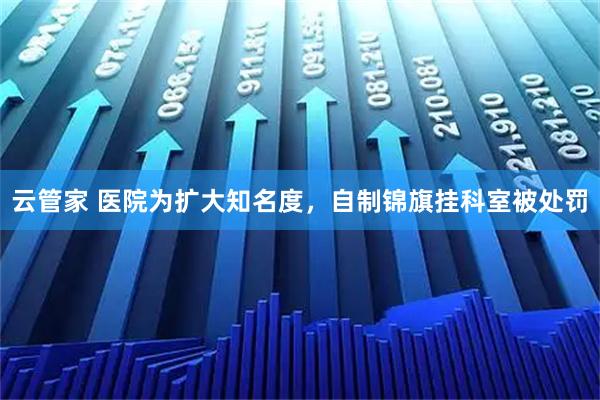 云管家 医院为扩大知名度，自制锦旗挂科室被处罚