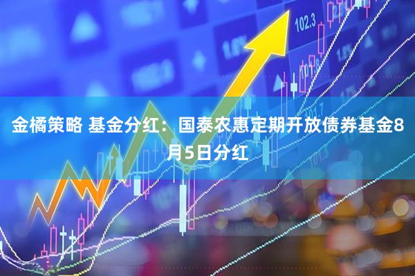 金橘策略 基金分红：国泰农惠定期开放债券基金8月5日分红